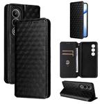 For OnePlus Nord CE4 Cubic Grid Texture Flip Leather Phone Case(Black)