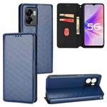 For OnePlus Nord N300 Cubic Grid Texture Flip Leather Phone Case(Blue)