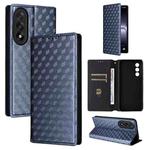 For OnePlus Nord 5 / OnePlus Ace 5 Ultra Cubic Grid Texture Flip Leather Phone Case(Blue)