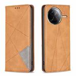 For Xiaomi Poco F7 Pro / F7 Ultra Rhombus Texture Magnetic Leather Phone Case(Yellow)