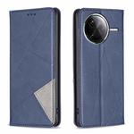 For Xiaomi Poco F7 Pro / F7 Ultra Rhombus Texture Magnetic Leather Phone Case(Blue)