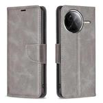 For Xiaomi Poco F7 Pro / F7 Ultra Lambskin Texture Pure Color Flip Leather Phone Case(Grey)