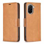 For Xiaomi Poco C71 Lambskin Texture Pure Color Flip Leather Phone Case(Yellow)