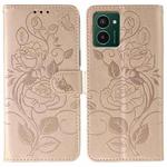 For HMD Pulse Pro Rose Butterfly Embossed Leather Phone Case(Rose Gold)