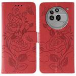 For Nothing Phone 3a Pro Rose Butterfly Embossed Leather Phone Case(Red)
