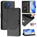 For Doogee Note 59 / Note 59 Pro Honeycomb Embossing RFID Leather Phone Case(Black)