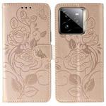 For Realme GT 7 Pro Rose Butterfly Embossed Leather Phone Case(Rose Gold)