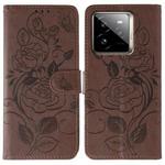 For Realme GT 7 Pro Rose Butterfly Embossed Leather Phone Case(Brown)