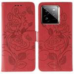 For Realme GT 7 Pro Rose Butterfly Embossed Leather Phone Case(Red)