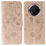 For Honor Magic7 Lite / X9c Rose Butterfly Embossed Leather Phone Case(Rose Gold)