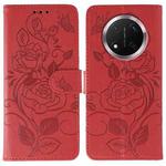 For Honor Magic7 Lite / X9c Rose Butterfly Embossed Leather Phone Case(Red)