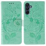 For Samsung Galaxy A16 4G / 5G Rose Butterfly Embossed Leather Phone Case(Green)