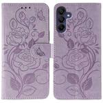 For Samsung Galaxy A16 4G / 5G Rose Butterfly Embossed Leather Phone Case(Purple)