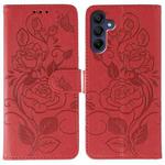 For Samsung Galaxy A16 4G / 5G Rose Butterfly Embossed Leather Phone Case(Red)