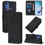 For ZTE Blade A53 Pro Crossbody 3D Embossed Flip Leather Phone Case(Black)