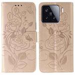 For Xiaomi 15 Rose Butterfly Embossed Leather Phone Case(Rose Gold)