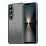 For Sony Xperia 1 VII Fan Dun Series TPU Hybrid PC Frosted Phone Case(Green)