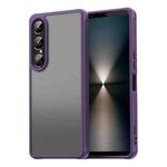 For Sony Xperia 1 VII Fan Dun Series TPU Hybrid PC Frosted Phone Case(Purple)
