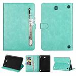 For Samsung Galaxy Tab A8.0 (2015) T35 Fashion Calf Texture Zipper Horizontal Flip Leather Case with Stand & Card Slots & Wallet & Wake-up / Sleep Function(Green)