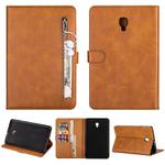 For Samsung Galaxy Tab A8.0 (2017) T380 Fashion Calf Texture Zipper Horizontal Flip Leather Case with Stand & Card Slots & Wallet & Wake-up / Sleep Function(Brown)