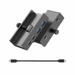 ORICO HCL-2A2C-Pro Aluminum Alloy Dual USB and Dual Type-C Clamp Hub(Black)