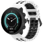 22mm Ocean Dual Pin Buckle Silicone Watch Band(White Black)