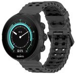 22mm Ocean Dual Pin Buckle Silicone Watch Band(Coal Black)