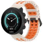 22mm Ocean Dual Pin Buckle Silicone Watch Band(Starlight Orange)
