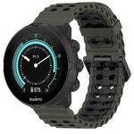 24mm Ocean Dual Pin Buckle Silicone Watch Band(Army Green Black)