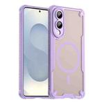 For Samsung Galaxy S25 Edge 5G Armor Glaze MagSafe Magnetic Phone Case(Purple)