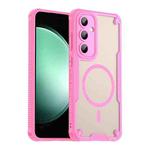 For Samsung Galaxy S24 FE 5G Armor Glaze MagSafe Magnetic Phone Case(Pink)