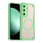 For Samsung Galaxy S24 FE 5G Armor Glaze MagSafe Magnetic Phone Case(Green)