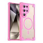 For Samsung Galaxy S24 Ultra 5G Armor Glaze MagSafe Magnetic Phone Case(Pink)