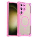 For Samsung Galaxy S23 Ultra 5G Armor Glaze MagSafe Magnetic Phone Case(Pink)