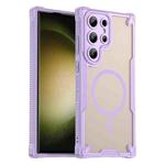 For Samsung Galaxy S23 Ultra 5G Armor Glaze MagSafe Magnetic Phone Case(Purple)