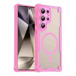 For Samsung Galaxy S25 Ultra 5G Armor Glaze MagSafe Magnetic Phone Case(Pink)
