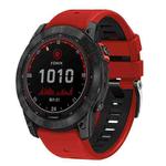 For Garmin 26mm Two Color Screw Buckle Quick Release Silicone Watch Band(Red Black)