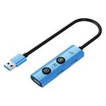 YCE V295A 5 in 1 USB3.0 HUB Adapter AI Docking Station(Blue)