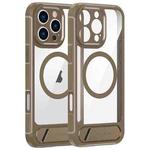 For iPhone 16 Pro Max FULEXIN L1 Series Transparent MagSafe Holder Phone Case(Desert Gold)