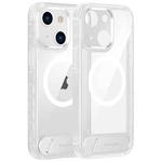 For iPhone 15 FULEXIN L1 Series Transparent MagSafe Holder Phone Case(White)