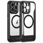 For iPhone 14 Pro FULEXIN L1 Series Transparent MagSafe Holder Phone Case(Black)