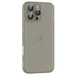 For iPhone 16 Pro Max Ice Cream Dream Network Cooling PC Phone Case with Lens Film(Transparent Black)
