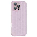For iPhone 16 Pro Ice Cream Dream Network Cooling PC Phone Case with Lens Film(Transparent Purple)