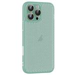 For iPhone 16 Pro Ice Cream Dream Network Cooling PC Phone Case with Lens Film(Transparent Green)