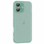 For iPhone 16 Plus Ice Cream Dream Network Cooling PC Phone Case with Lens Film(Transparent Green)