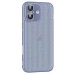 For iPhone 16 Plus Ice Cream Dream Network Cooling PC Phone Case with Lens Film(Transparent Blue)