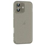 For iPhone 16 Ice Cream Dream Network Cooling PC Phone Case with Lens Film(Transparent Black)