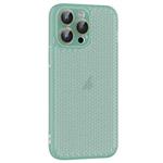 For iPhone 15 Pro Ice Cream Dream Network Cooling PC Phone Case with Lens Film(Transparent Green)