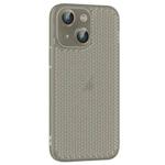 For iPhone 15 Ice Cream Dream Network Cooling PC Phone Case with Lens Film(Transparent Black)