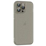 For iPhone 14 Pro Ice Cream Dream Network Cooling PC Phone Case with Lens Film(Transparent Black)